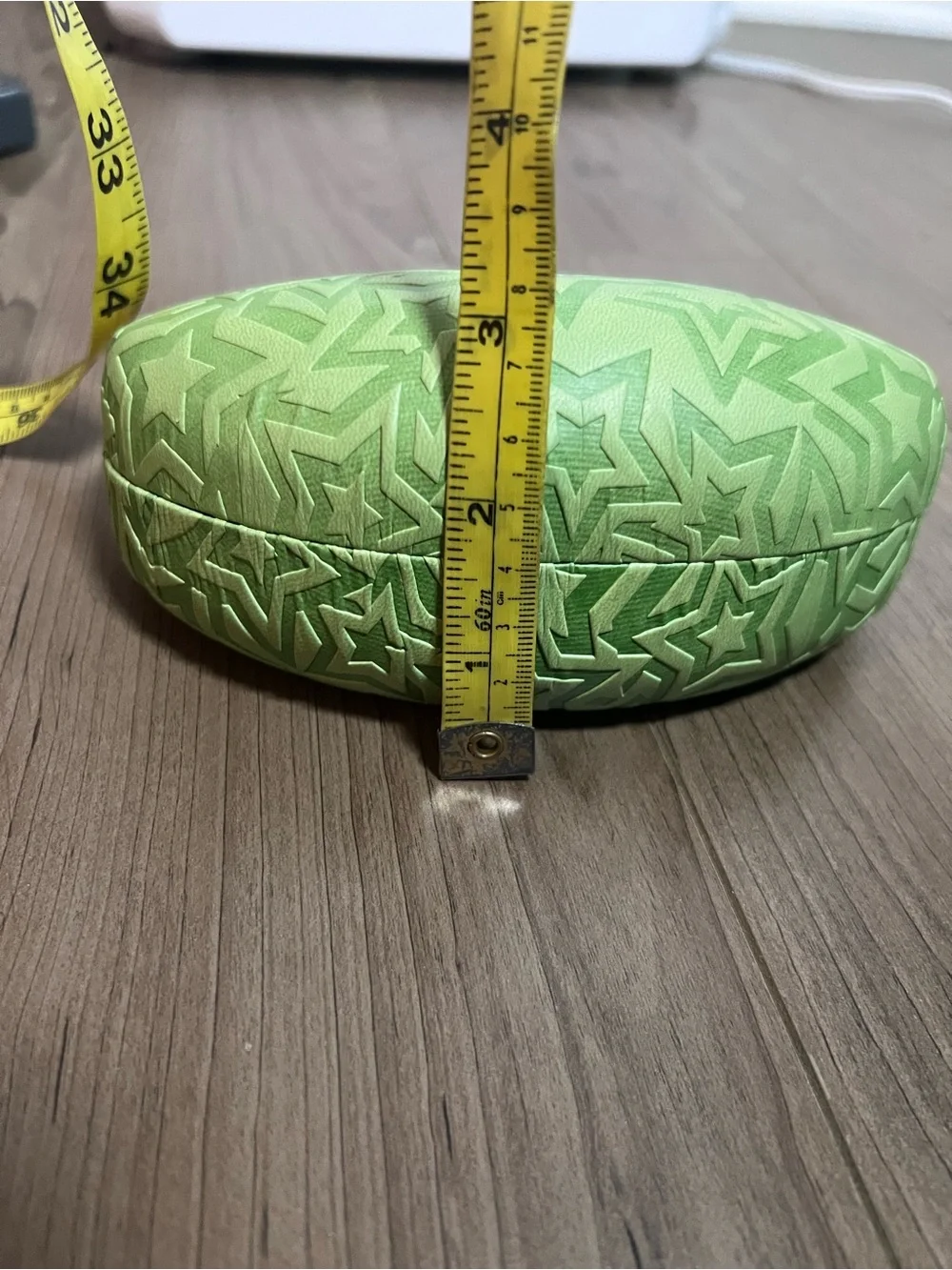 Green Star Pattern Hard Shell Sunglasses Case